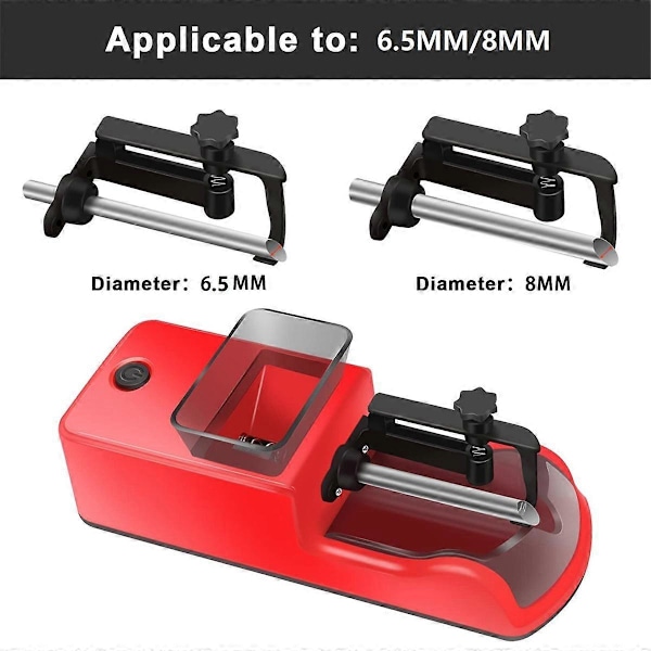 Automatisk Rullmaskin 8mm och 6.5mm Fyllningsmaskin Helt Automatisk Tampningsbar Tillbehör EU P
