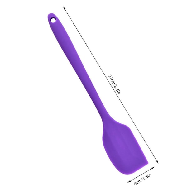 Silikonspatel Livsmedelsgodkänd Hög Värmebeständig Non-Stick Spatel Köksredskap Kokkärl för Matlagning Bakning Lila I6(FCC)