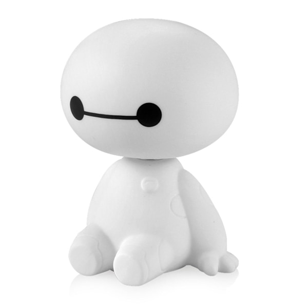 Bil Auto Skakande Huvud Baymax Dock Actionfigurer Leksak Samlarobjekt Ornament Dekoration mengxi