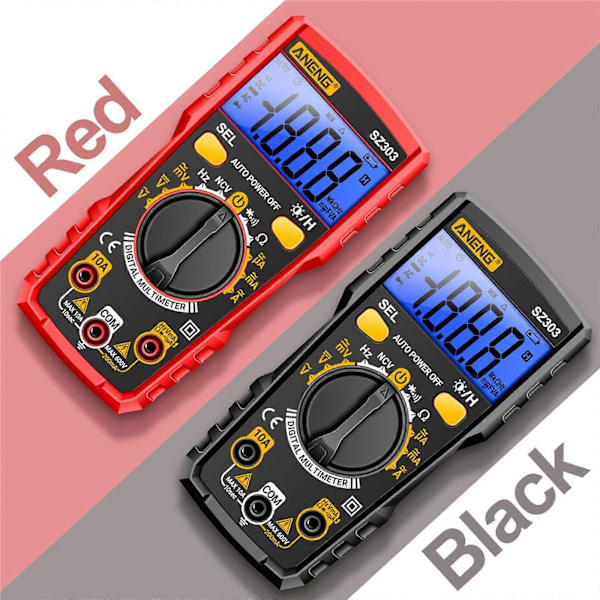 Multimeter Testare Bärbar Multitestare för Fordonssäkringar Hushållsuttag Röd