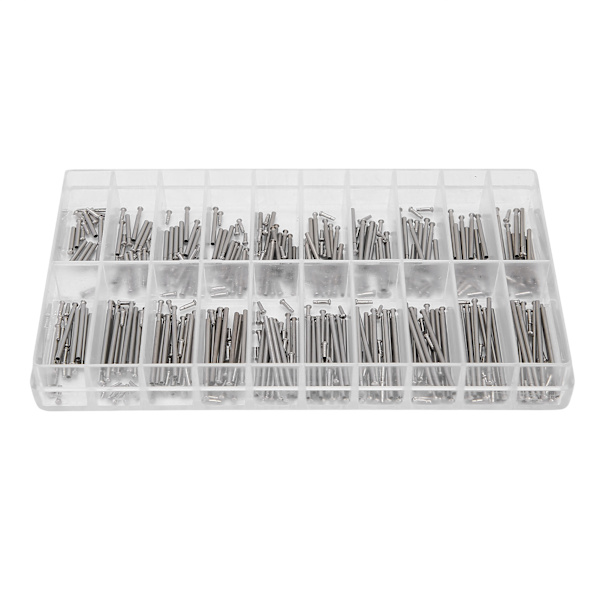 Rörfriktionsstift Tryckstänger Stift Nitarändar för Urband Klips Remmar Spännen Tjocklek 1,2 mm[C]