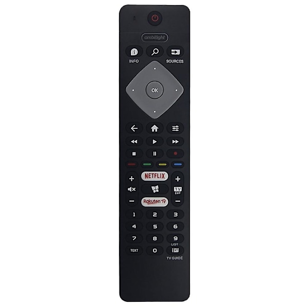 BRC0884402/01 Fjärrkontroll för Philips TV, Ergonomisk Design, Ersättningsfjärrkontroll