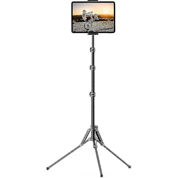 Ipad Tripod Stand, Tablet Floor Stand 65" Ipad Holder Mount With Adjustable Height Compatible Live Stream/watching, Compatible Ipad Pro 12.9/11, Air M