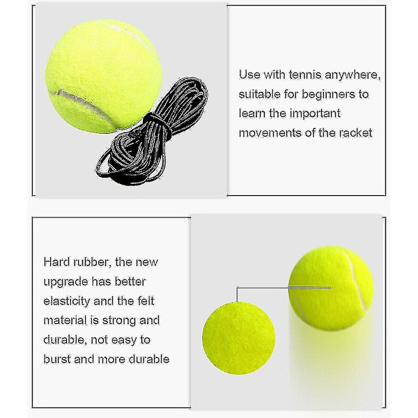 2x Tennis Trænings Swingball Udskiftningsbold Justerbar Fortøjningsreb Snor Ny