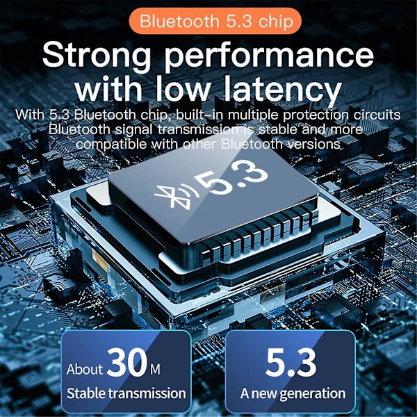 Bluetooth 5.3 Modtager Sender Stereo Lav Latency Aux 3.5mm Jack Optisk Trådløs Musik Lyd A
