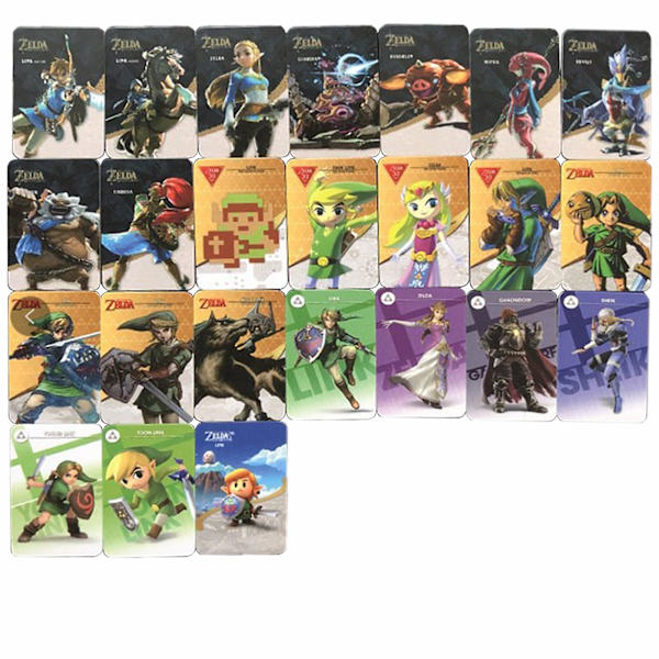 24 st Portable Legend Fun Zelda Breath Of The Wild Spelkort PVC Passar För Switch