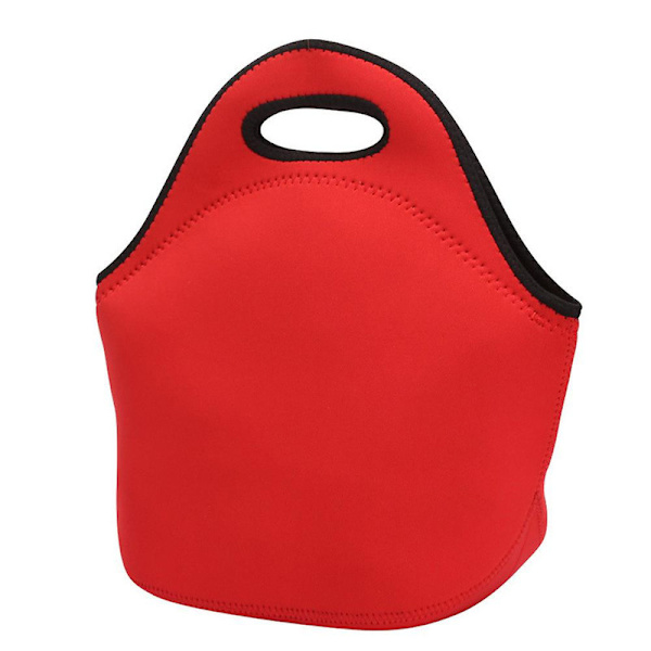 Neopren Lunchväska Isolerad Vattentät Lunchbox för Kvinnor Vuxna Barn BK Red