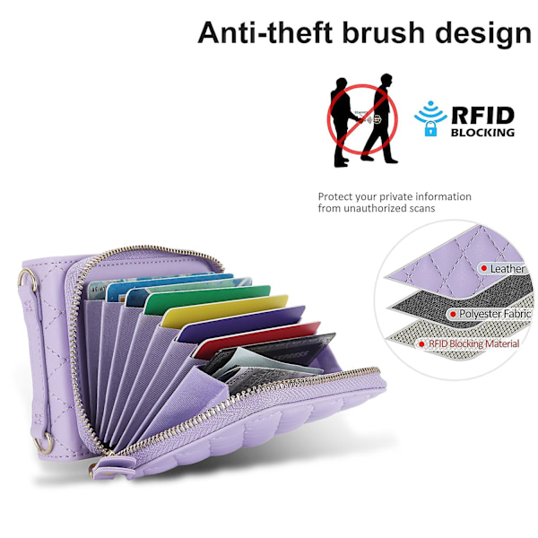 Kortholderveske med rombisk tekstur for OPPO Find N2 Flip Purple