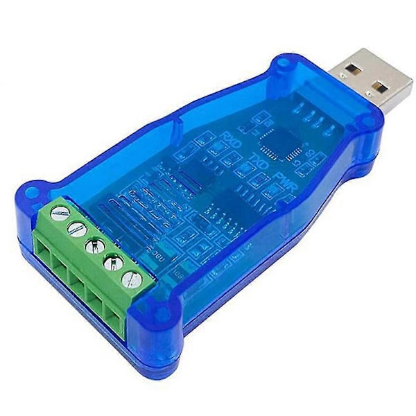 2 stk USB til RS485 Konverter Isolasjonsmodul Oppgradering Industriell TVS ESD Beskyttelse CH340E Standard RS-485 Kontaktkort blue