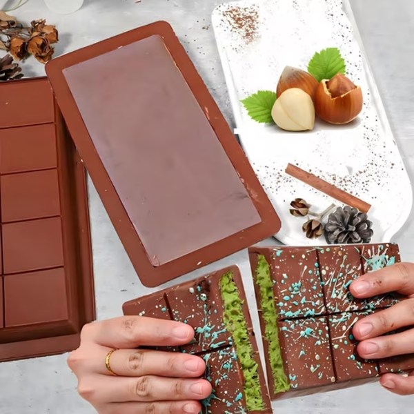 Chokoladeform chokoladeform silikone, silikone dyb chokoladeform 2 dele (C)
