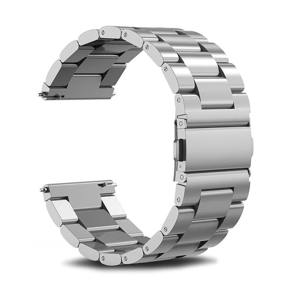 Silver klockarmband 24mm rostfritt stål läderfritt