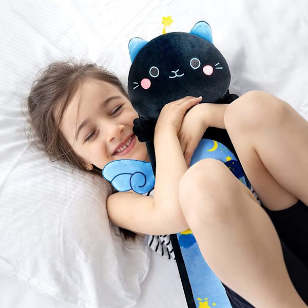 Mewaii Lång Katt Plyschleksak Kawaii Kroppspudde Mjuk Bekväm Hudvänlig Plyschdocka För Vuxna Barn Pojkar Och Flickor