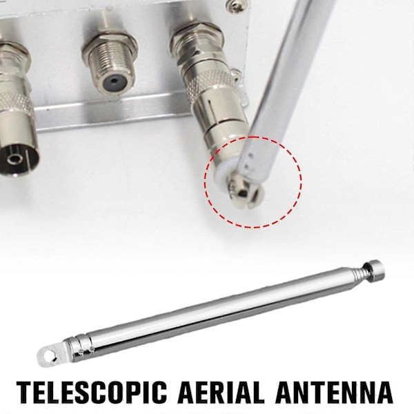 Teleskopisk antenne for TV Radio DAB AM/FM erstatning (C)