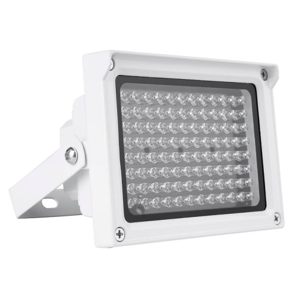 96 LED'er IR Illuminator Array Infrarøde Lamper Nattesyn Udendørs Vandafvisende Kompatibel CCTV Sikkerhedskamera white
