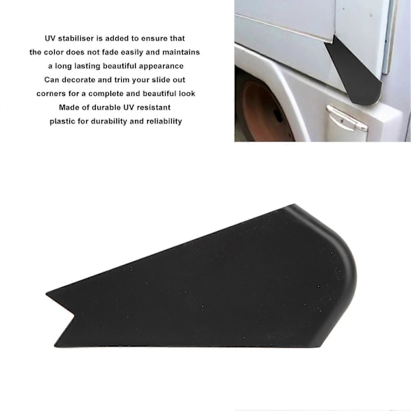 2 st RV Slide Out Hörnskydd Färgfast Dekorativt Stötresistent RV Slide Out Hörnskydd Trim För Husbilar Husvagnar