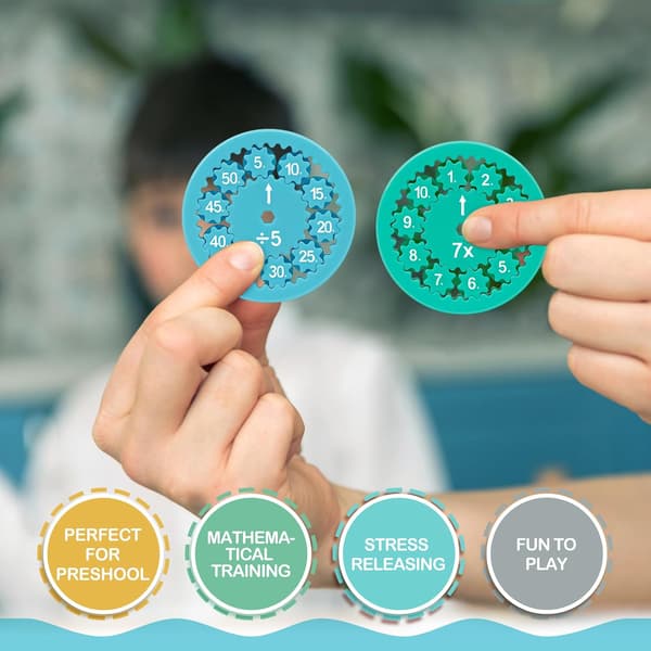 18-pack Math Fidget Spinners - Lär dig addition, subtraktion, multiplikation & division - Pedagogiska leksaker för barn