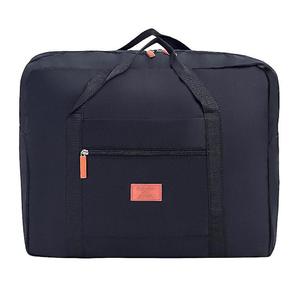 Rejse Vandafvisende Nylon Foldbar Rejse Opbevaringspose Rejse Opbevaringspose Jacquard Taske Tøj Organiseringspose Black
