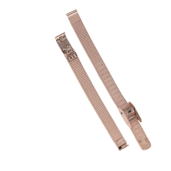 Nätat armband i rostfritt stål, vävt armband, ersättningstillbehör för klocka för män och kvinnor, roséguld, 0,31 tum [C]
