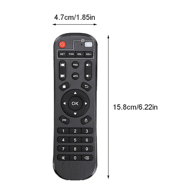 Ersättningsfjärrkontroll för Android TV-box H96/h96 Pro/h96 Pro+/h96 Max X2/x96 Mini/x96