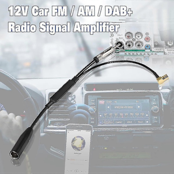 DAB Antennesplitter Bilsplitter SMB Adapter DIN Stik Bilantenne Autoradio DAB Antenne Til Bilradio Peer