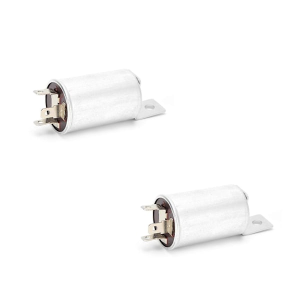 12V 3-stifts elektroniskt blinkrelä 502096 Aluminium för Fiat Lättviktigt Silverfärgat (C)