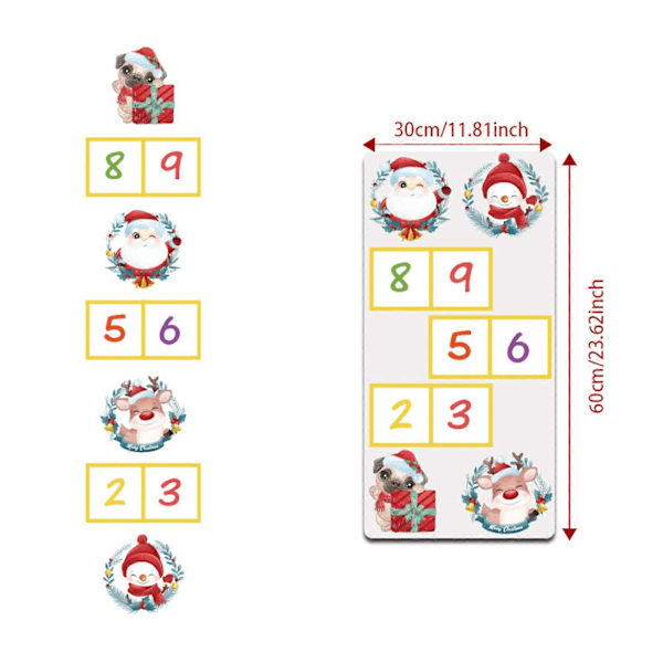 Tee-se-itse Ruutuhyppelypeli Tarrat Lattiakuvat Lapsille Sisäleikkilelut Numerot Tapettipelit Sisustus Kulutusta kestävä (C)