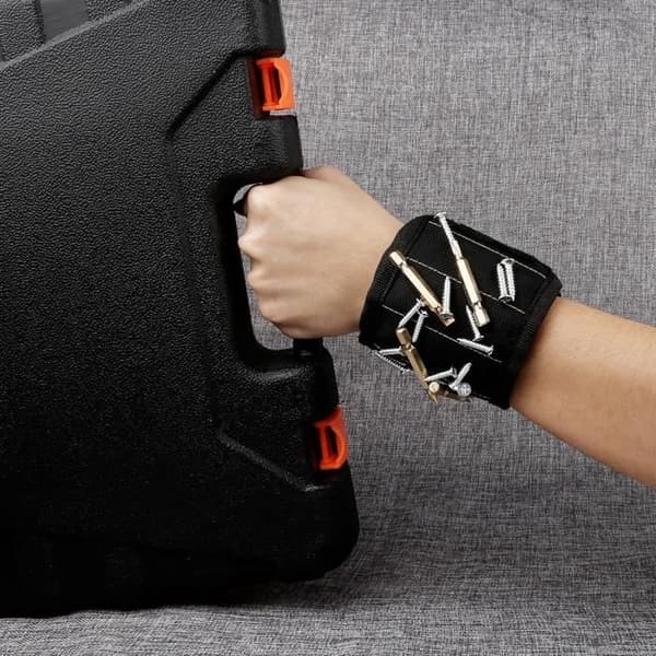 Magnetarmbånd - Stærk magnet - Gør-det-selv - 10 magneter - 100% polyester - Herre[YJD]