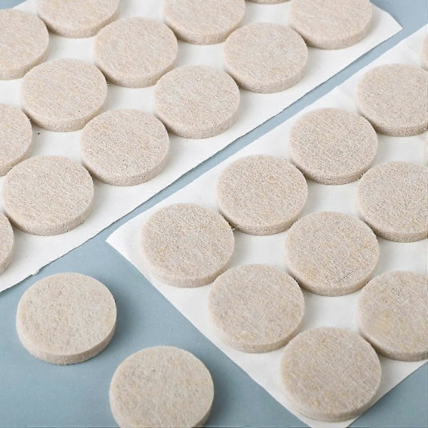Självhäftande Filtkuddar, 54 st Filtstolsdynor 5mm Tjocklek Golvskydd Kudde För Stolsben Bord Möbler (runda, 27mm, Beige) (C)
