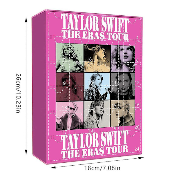 2023 Julekalender med Taylor Swift The Eras Tour, 24 Dages Julekalender, Nøgleringe Hængende Vedhæng Ornamenter Overrask Fans Festlig