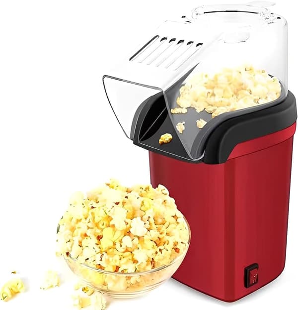 Elektrisk Popcornmaskine med Varmluft til DIY Snacking - 2 Kgs Kapacitet