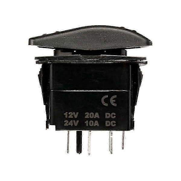 12V 20A Vinsch In Vinsch Ut PÅ-AV-PÅ Vippströmbrytare 7 Stift LED (C)