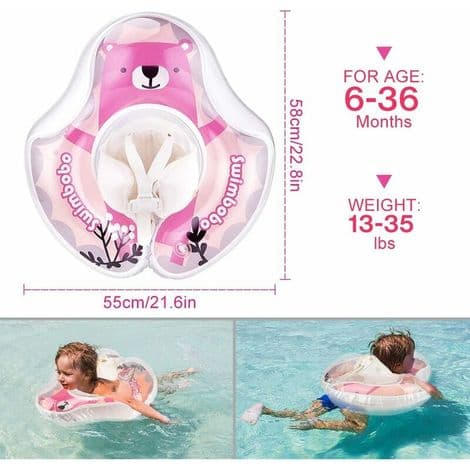 Uppblåsbar babysits för spädbarn 6-30 månader. Rosa – DELKEVIC[C]