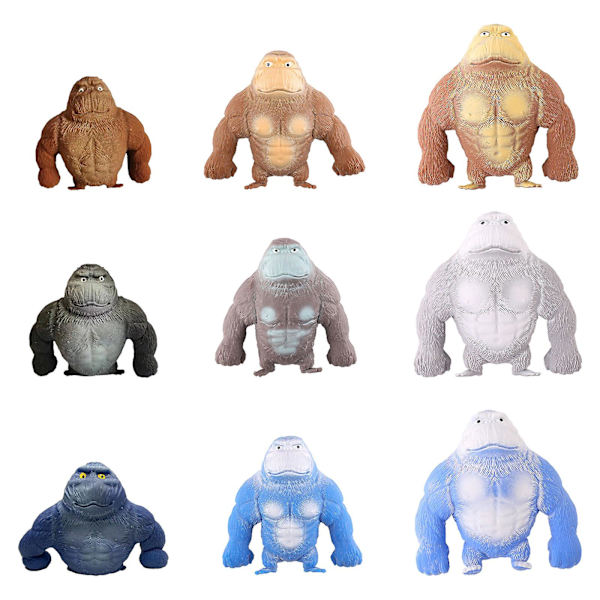 Gorillaer Strækbar Svampagtig Blød Abe Gorilla Stressaflastende Legetøj Vent Dukke[C]