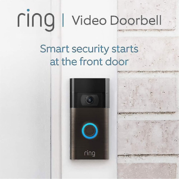 Ring Videodørklokke (2. generation) | Trådløs Videodørklokke Sikkerhedskamera Med 1080p HD Video, Batteridrevet, Wifi, Nem Installation | 30 Dages Gratis Prøveperiode S2 US Standard Ding Dong Machine