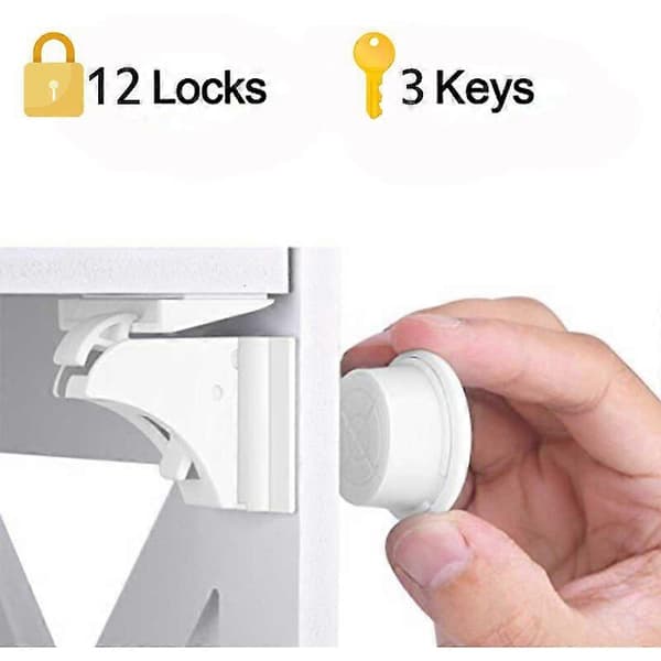 Magnetisk dørstopper med 12 låser og 3 kroker