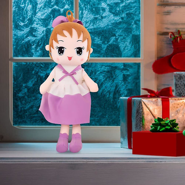 Mjuk Babydocka Med Kläder, 15.7 Söt Trasdocka Ragdoll Plysch Fylld Leksak Med Hatt Kjol Handgjord Prinsessa Plysch Leksak Babyflickor Sovande Partnerdocka