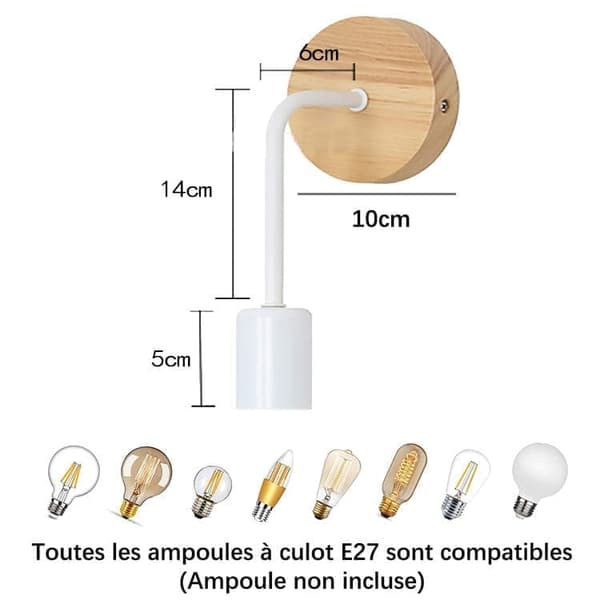 LED Vegglampe med Hvit[C] White 1