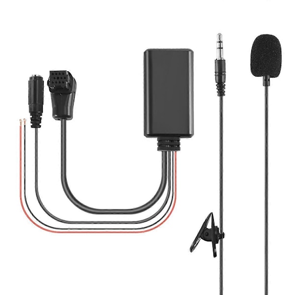 Bil Bluetooth 5.0 Aux Kabel Mikrofon Håndfri Mobiltelefon Gratis Opkald Adapter til Pioneer Radio IP-BUS P99 P01 black