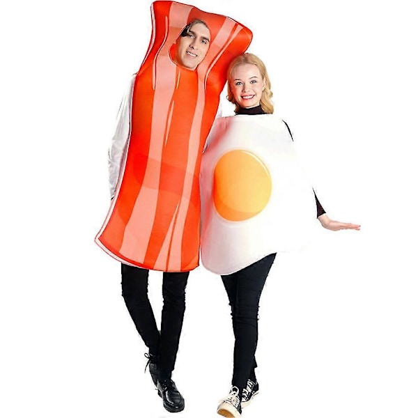 Halloween-kostym för par: Bacon & Ägg - Perfekt för par, cosplay och Halloween