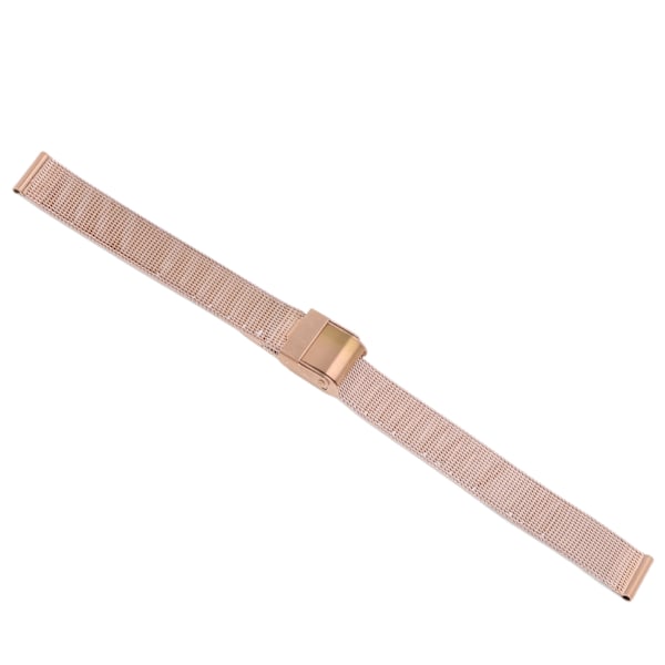 Mesh Stålurrem Vevd Urreim Utbytte Tilbehør for Menn Kvinner Roségull 0,55 tommer[C]