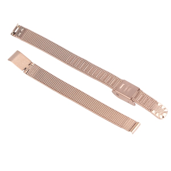 Nätat armband i rostfritt stål, vävt armband, ersättningstillbehör för klocka för män och kvinnor, roséguld, 0,31 tum [C]