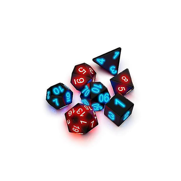 7 st Electronic Dice Glow Led Tärningar Magiskt Trick Pixel Dnd Mtg Brädspel