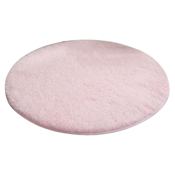 Sovrums lyxig rund fluffig matta Supermjuk slitstark halkfri design Cirkelmatta Golvmatta[C] Pink 60cm