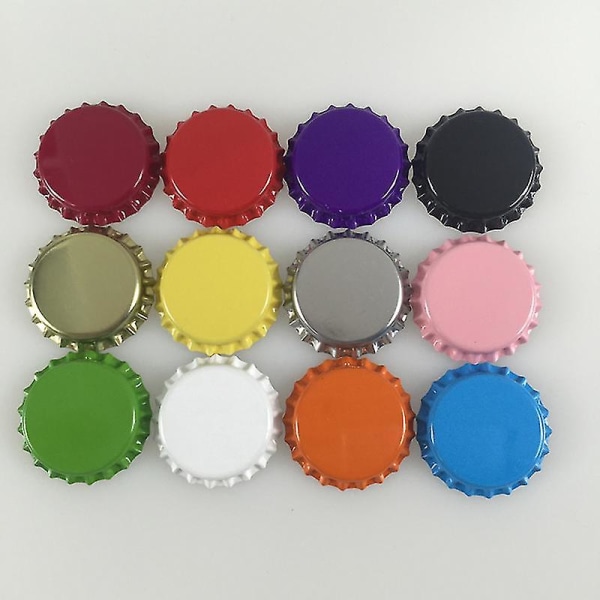 100 stk Flaskekorker Robust Konstruksjon Anti-deformert Tinnplate Mini Øl Drikke Korker For Hjem[C] Tangerine