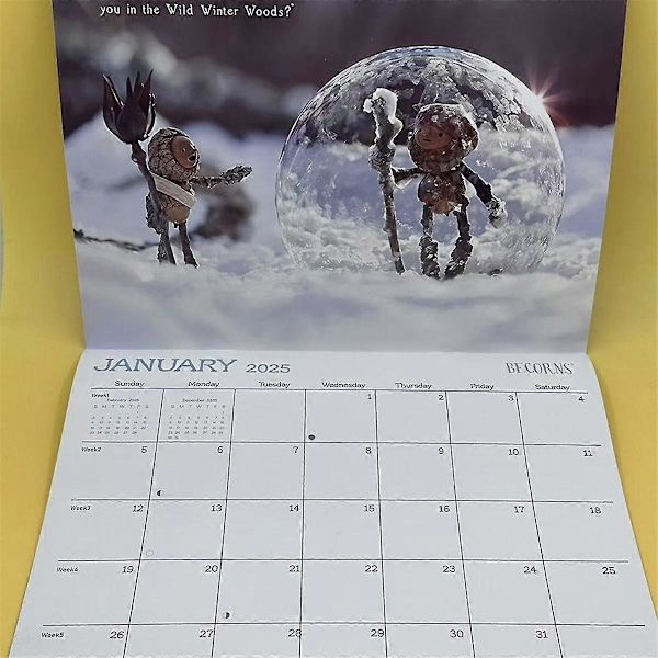 Becorns My Bird 2025 Kalender med Fugler Morsom Fugle Veggkalender Nyttårskalender Hjemmedekorasjon As Shown