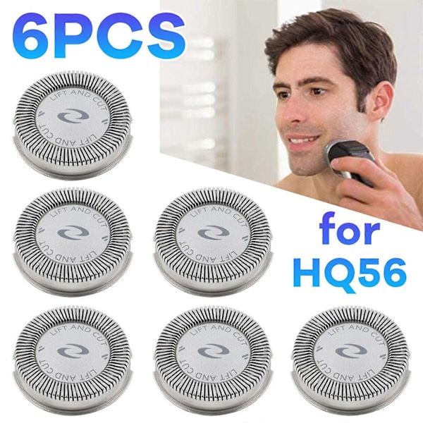 HQ56 (6-pack) Rakapparat Rakblad Ersättningshuvuden Skärblad För Philips Norelco NO.5775 (C)
