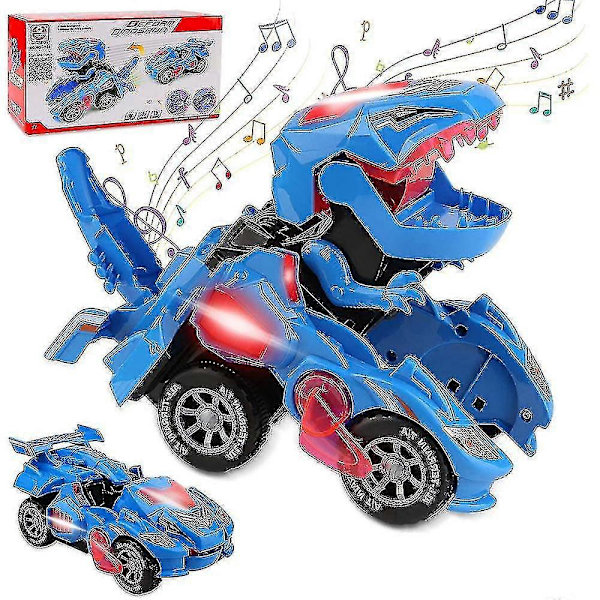 Transformerande Leksaksfordon Transformerande Bil, Automatisk Transformerande Bil Blue