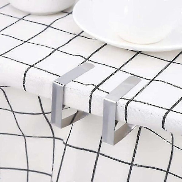 Stor 8 x 7 cm dukklips i rustfritt stål, pakke med 8 (C)