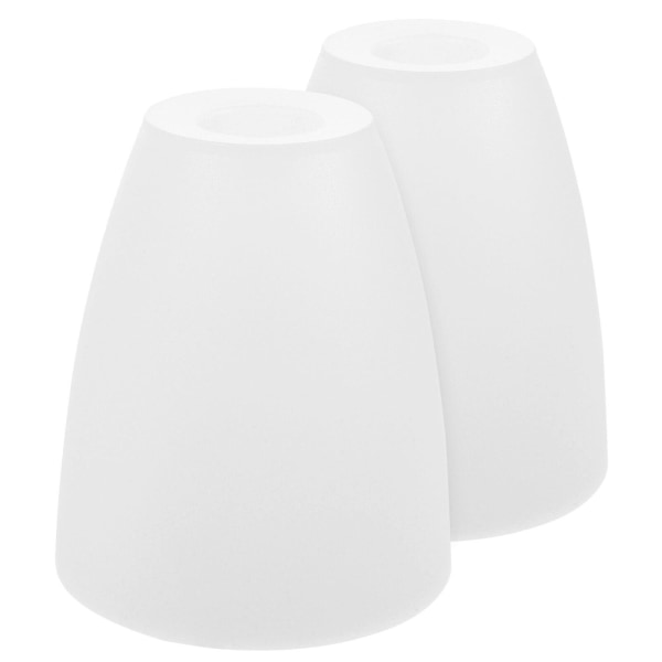 2 st Små Lampskärmar 30mm Öppning Bordlampa Skärm Armaturskärm [C] White 10X10X11.5CM