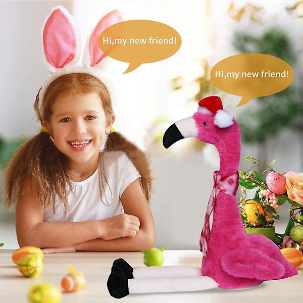Flamingo Pludset Legetøj Elektrisk Flamingo Fyldt Legetøj Taler Og Dansende Dyrelegetøj Gave Til Børn